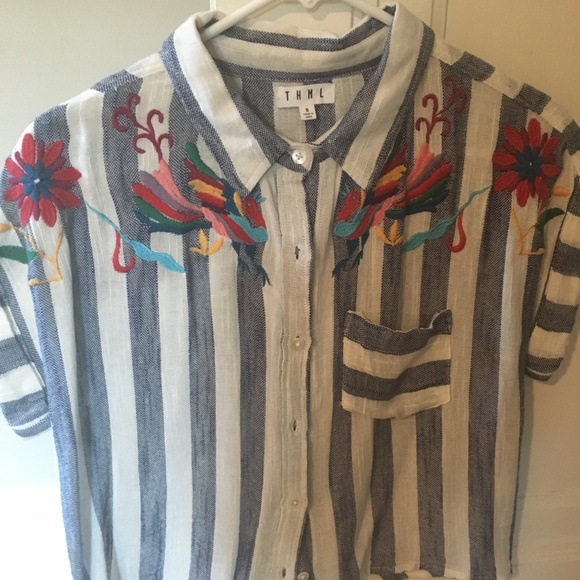 THML EMBROIDERED STRIPE SHIRT - Picture 5 of 5